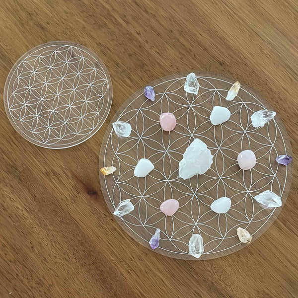 Flower of Life Crystal Grid - Acrylic