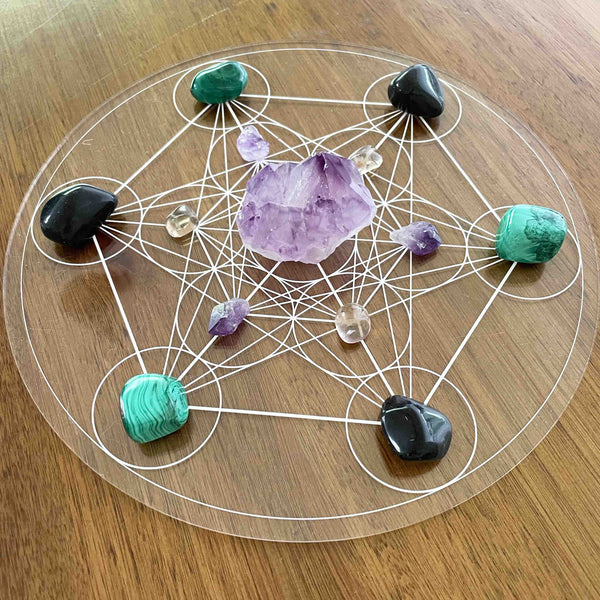 Metatron's Cube Crystal Grid - Acrylic
