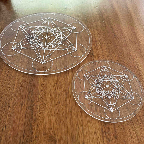 Metatron's Cube Crystal Grid - Acrylic