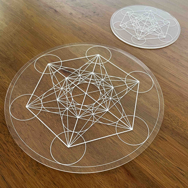 Metatron's Cube Crystal Grid - Acrylic
