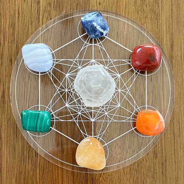 Metatron's Cube Crystal Grid - Acrylic