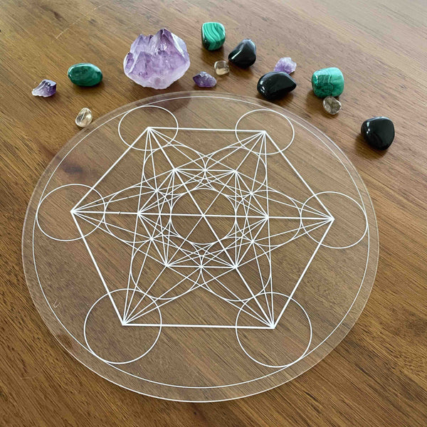 Metatron's Cube Crystal Grid - Acrylic