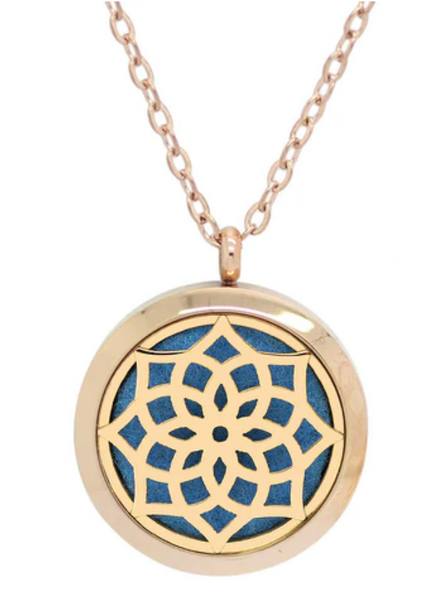 'Lotus' Design Essential Oil Diffuser Necklace