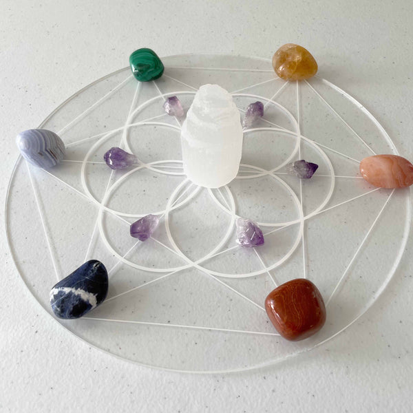 Seed of Life Crystal Grid - Acrylic