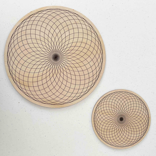 Torus Yantra Crystal Grid - Wood