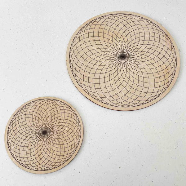 Torus Yantra Crystal Grid - Wood