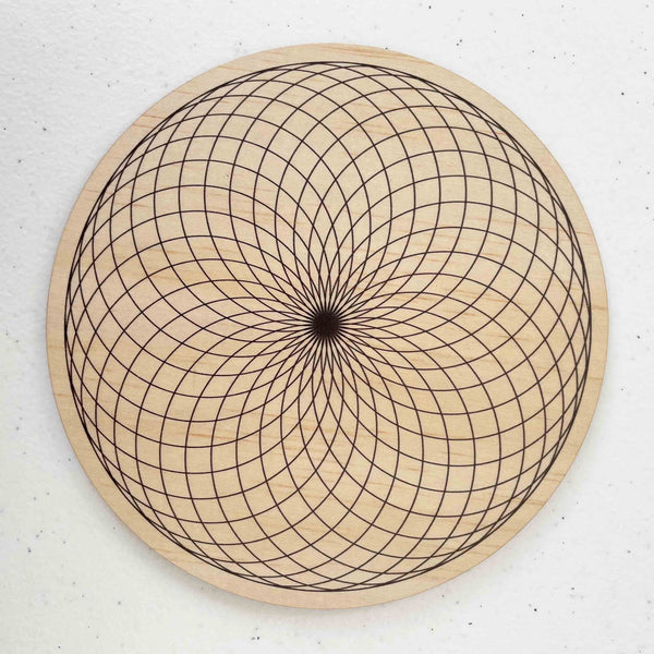 Torus Yantra Crystal Grid - Wood
