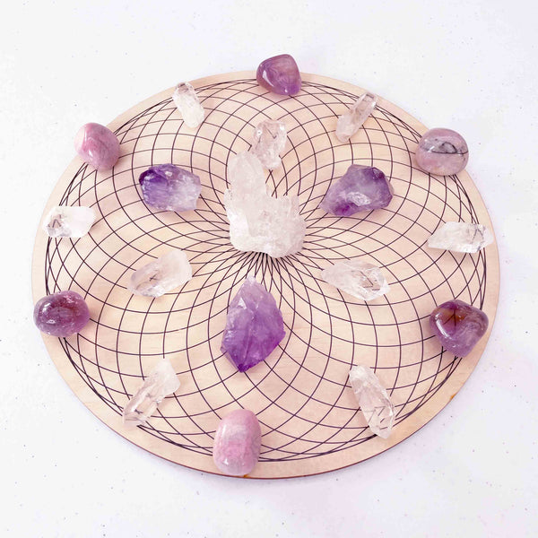 Torus Yantra Crystal Grid - Wood