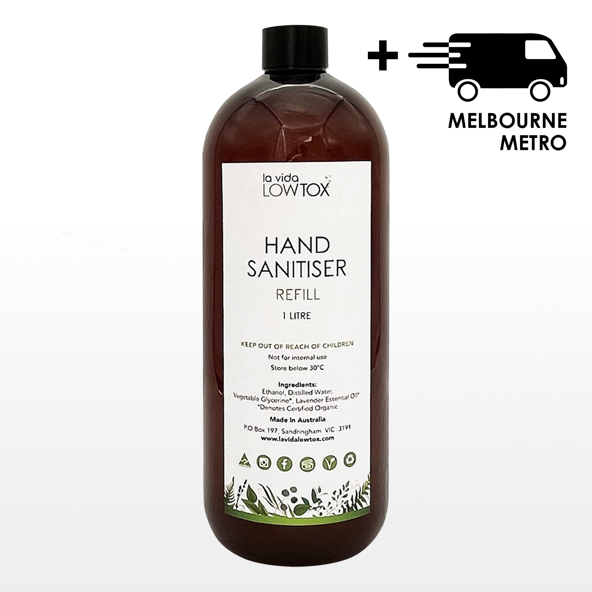 Hand Sanitiser Refill - 1 Litre (Melbourne Metro ONLY)